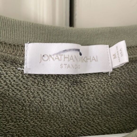 NEW Jonathan Simkhai Channing Terry sweatshirt sleeveless eucalyptus top - Picture 2 of 13